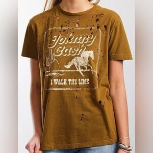 Johnny Cash LG Olive Graphic T-Shirt